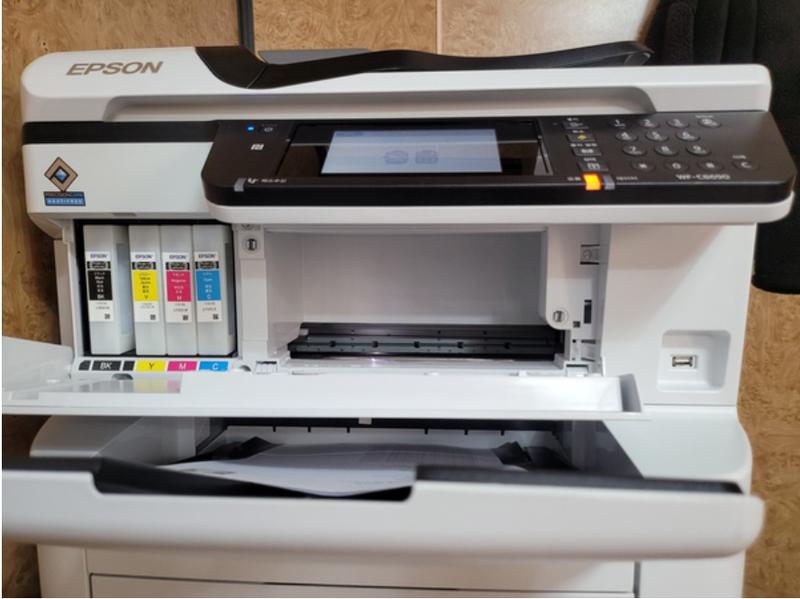 광주남구점 - 건설현장사무실 Epson WF-C8690 컬러 잉크젯 복합기 렌탈 설치