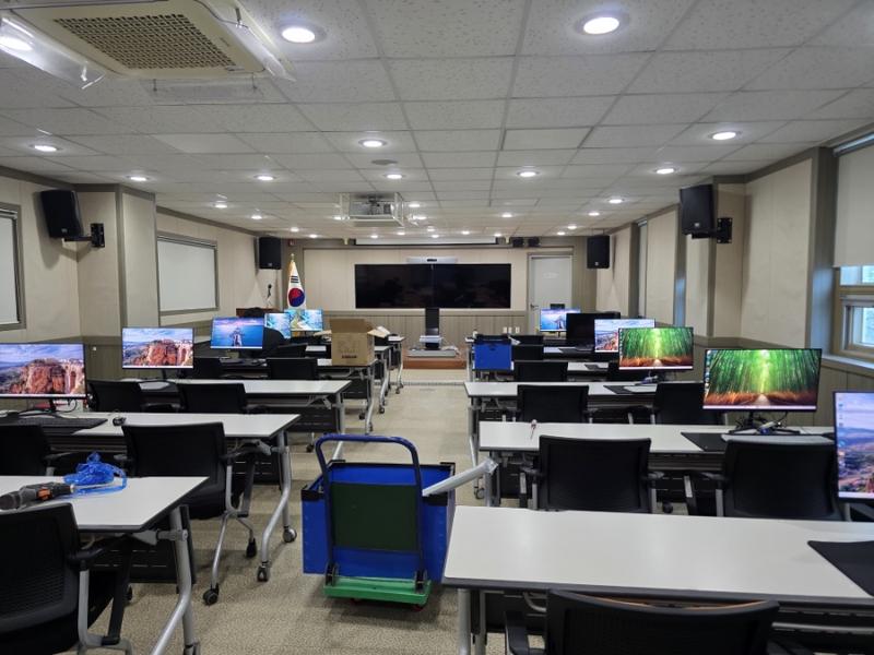 코코렌탈 경남 진주·사천점 [ 관공서 ] 망분리 컴퓨터 렌탈 및 깔끔한 배선 정리 완료